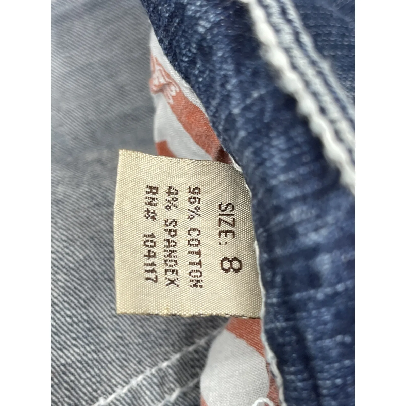 Gazoz Jeans Womens Size 8 Straight Leg‎ Denim Inseam 32" Cross Pants Blue - Image 6