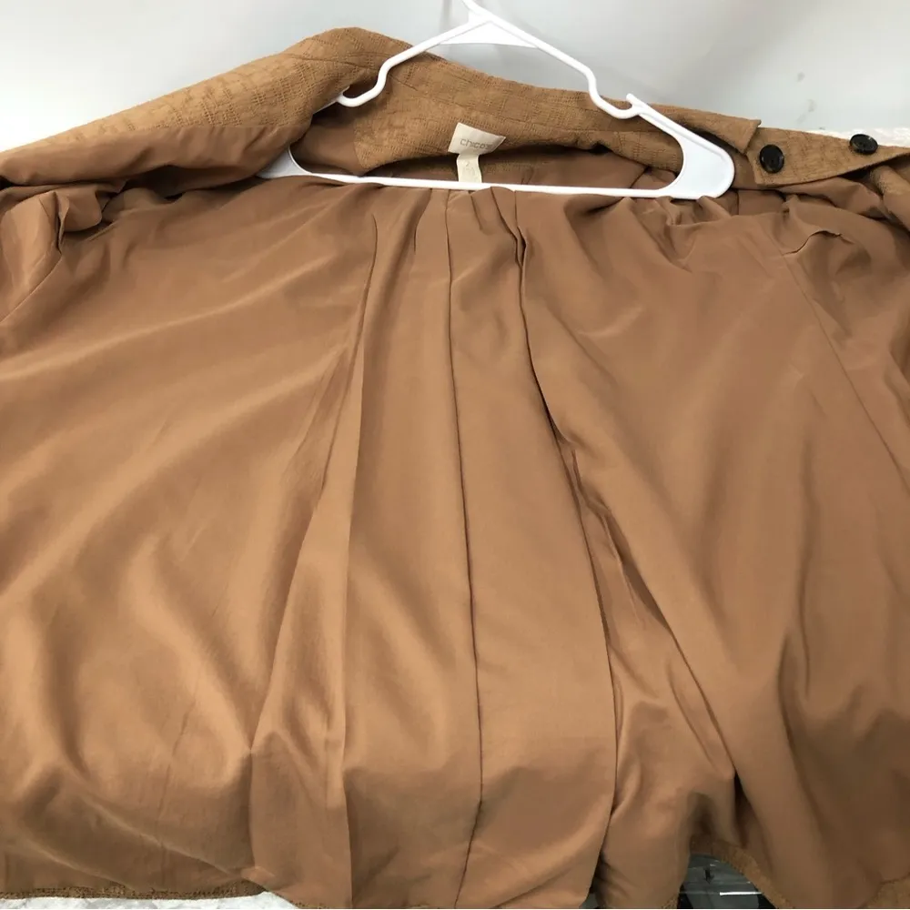 Chico’s Copper Brown Textured Jacquard Jacket women’s Chico’s Size 2; US Size L - Image 10