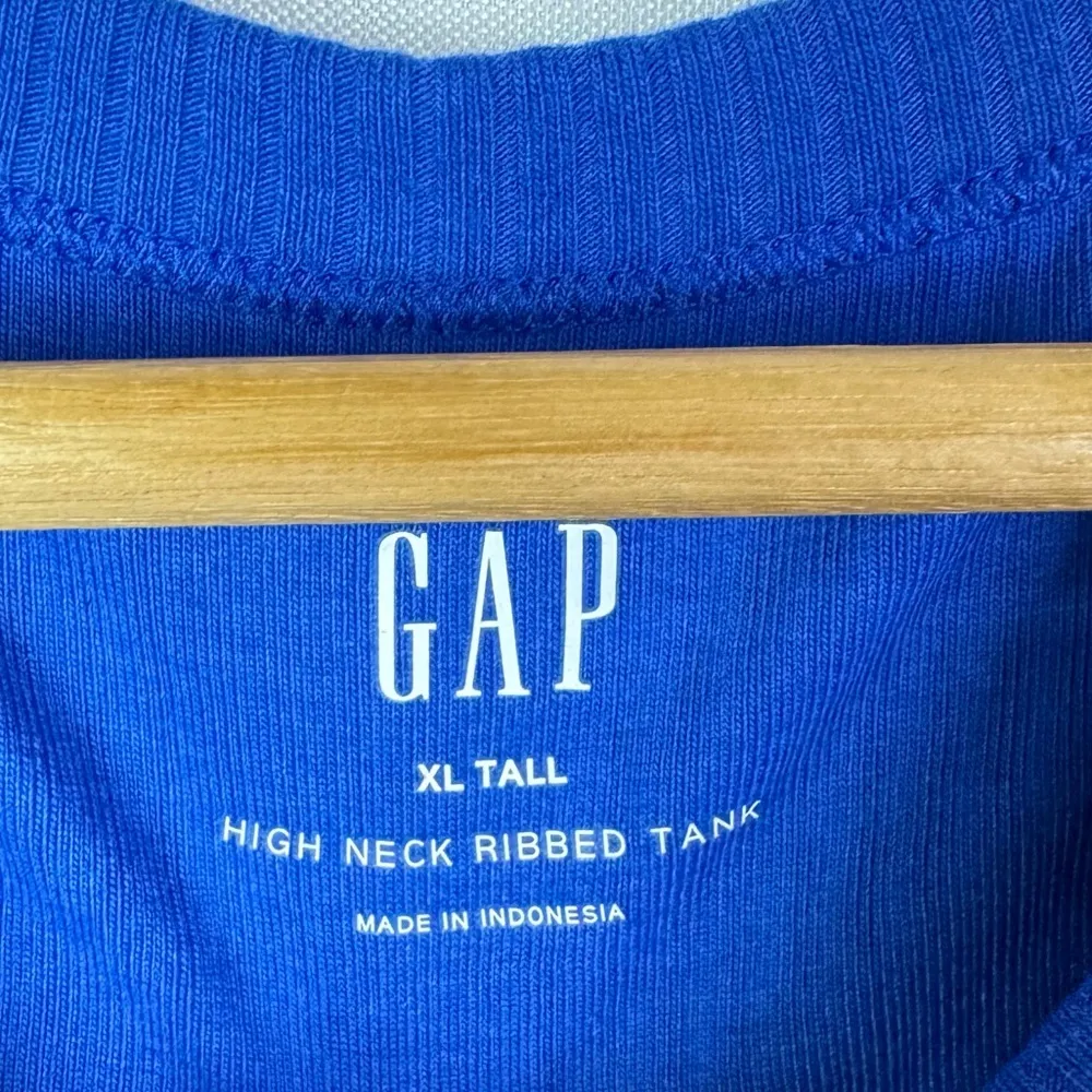 Gap Tall Royal Admiral Blue High Neck Ribbed Tank Top XL - Image 6