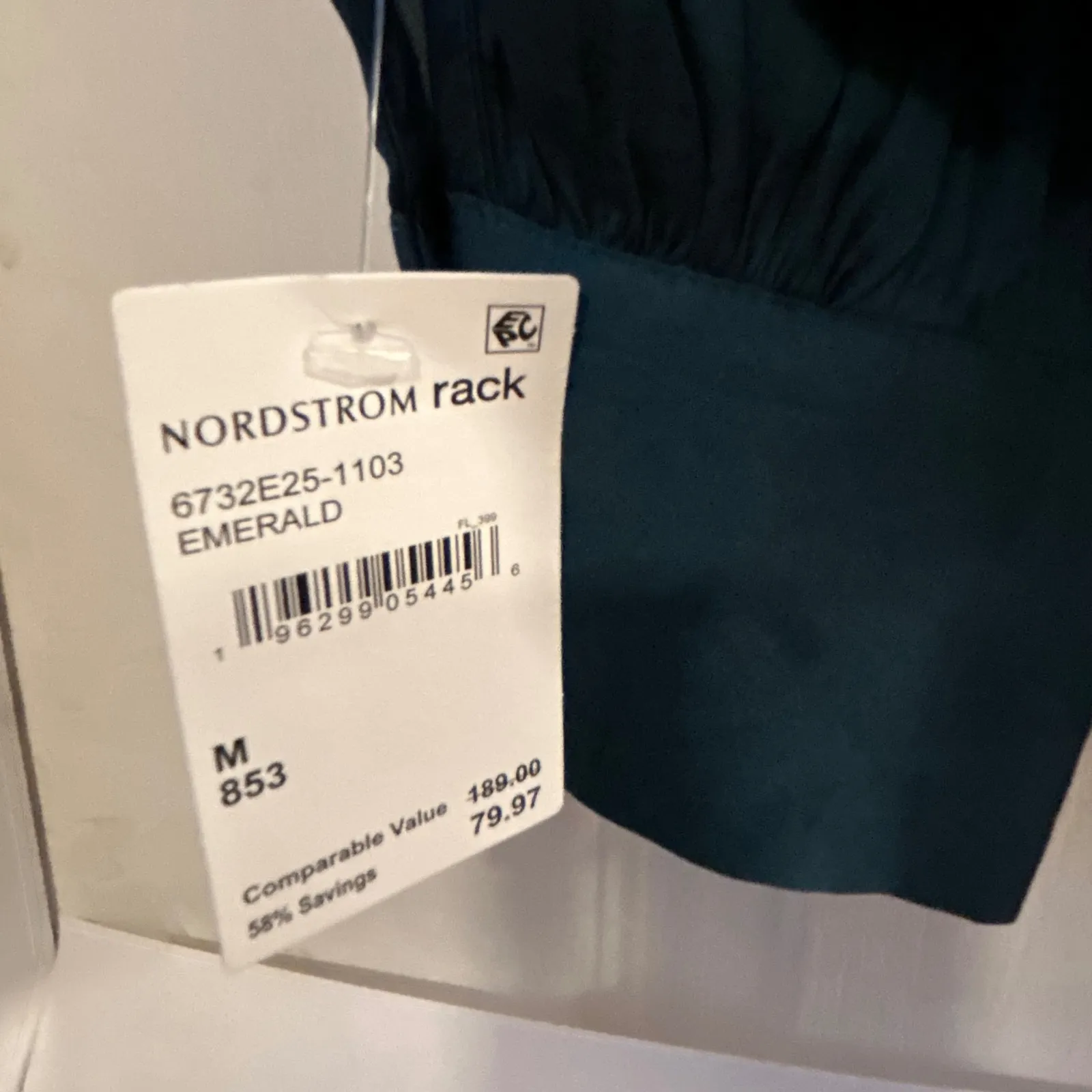 PAIGE Cleobelle Emerald Green Satin Tie Neck Button Front Blouse Medium - Image 8