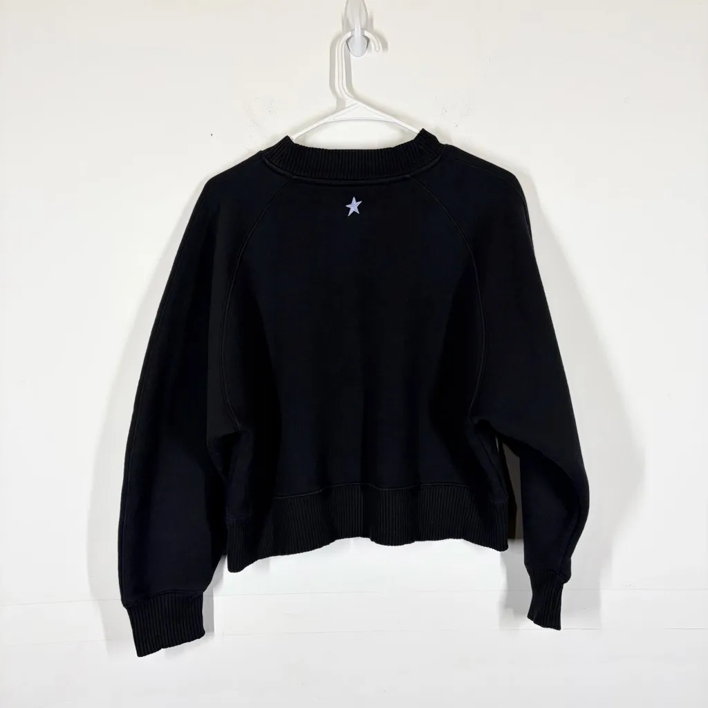Mugler x SSENSE Cropped Sweatshirt Size 42 or US 10 Black - Image 2