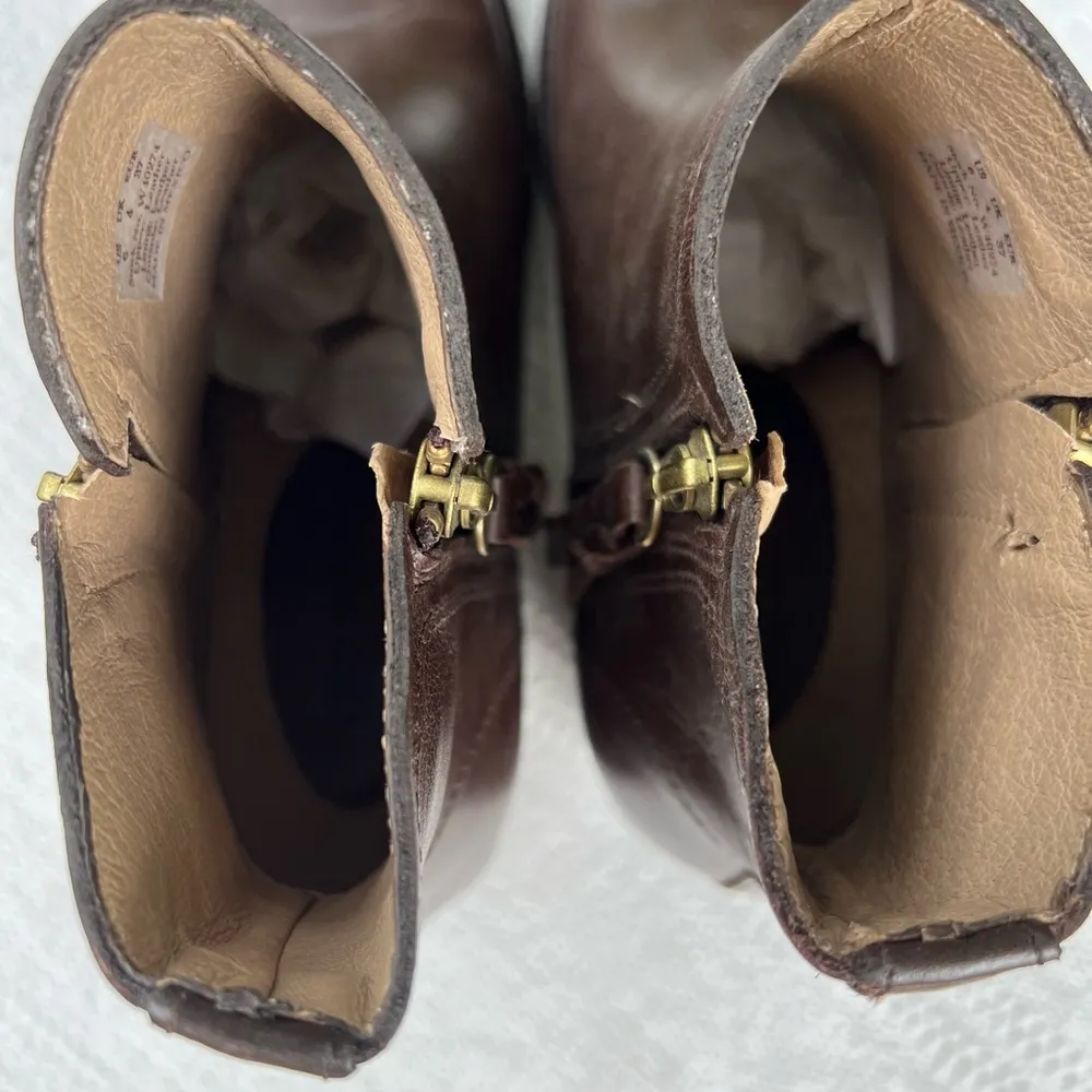 Wolverine Brown Leather Ankle Boots Western Casual Size 6 - Image 4