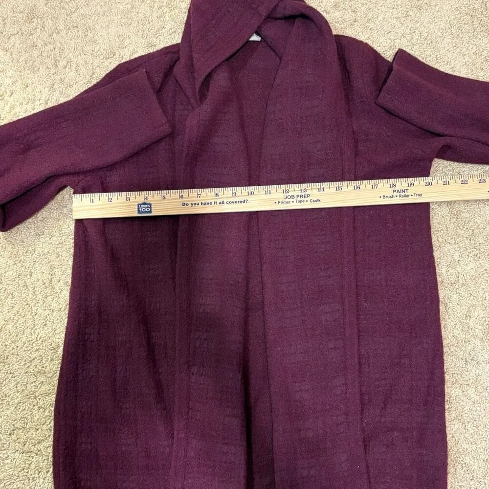 Ann Taylor open front wine burgundy coatigan cardigan size M‎ - Image 7