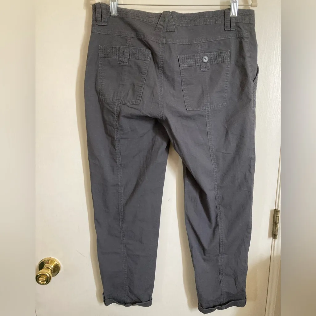 Orvis Gray Lightweight Cuffed Hem Capri Pants #Pk - Image 10