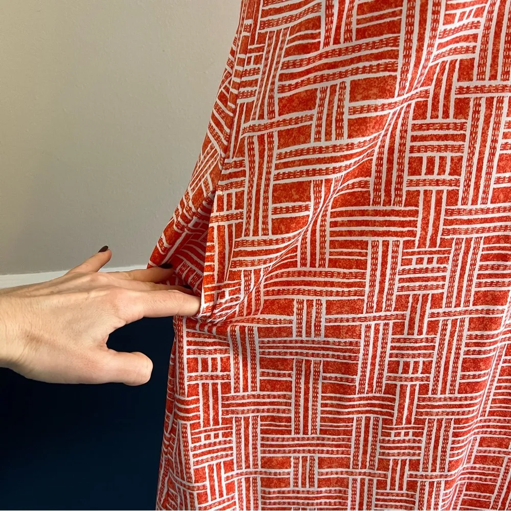 J. McLaughlin Joanna Catalina Cloth Shift Mini Dress Orange Coral Size Small - Image 6