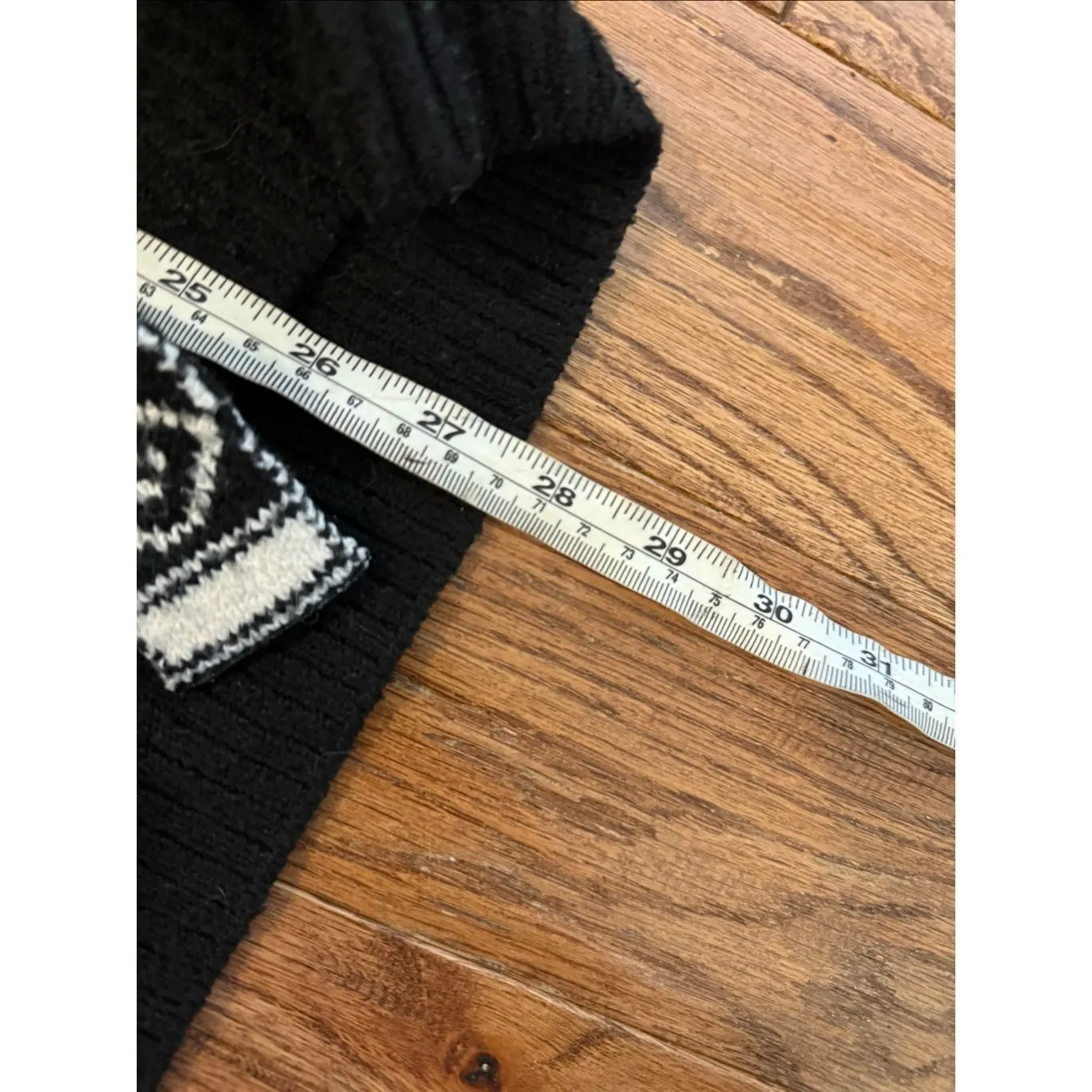 Rachel Zoe black and white southwestern printed open cardigan sweater small - Image 7