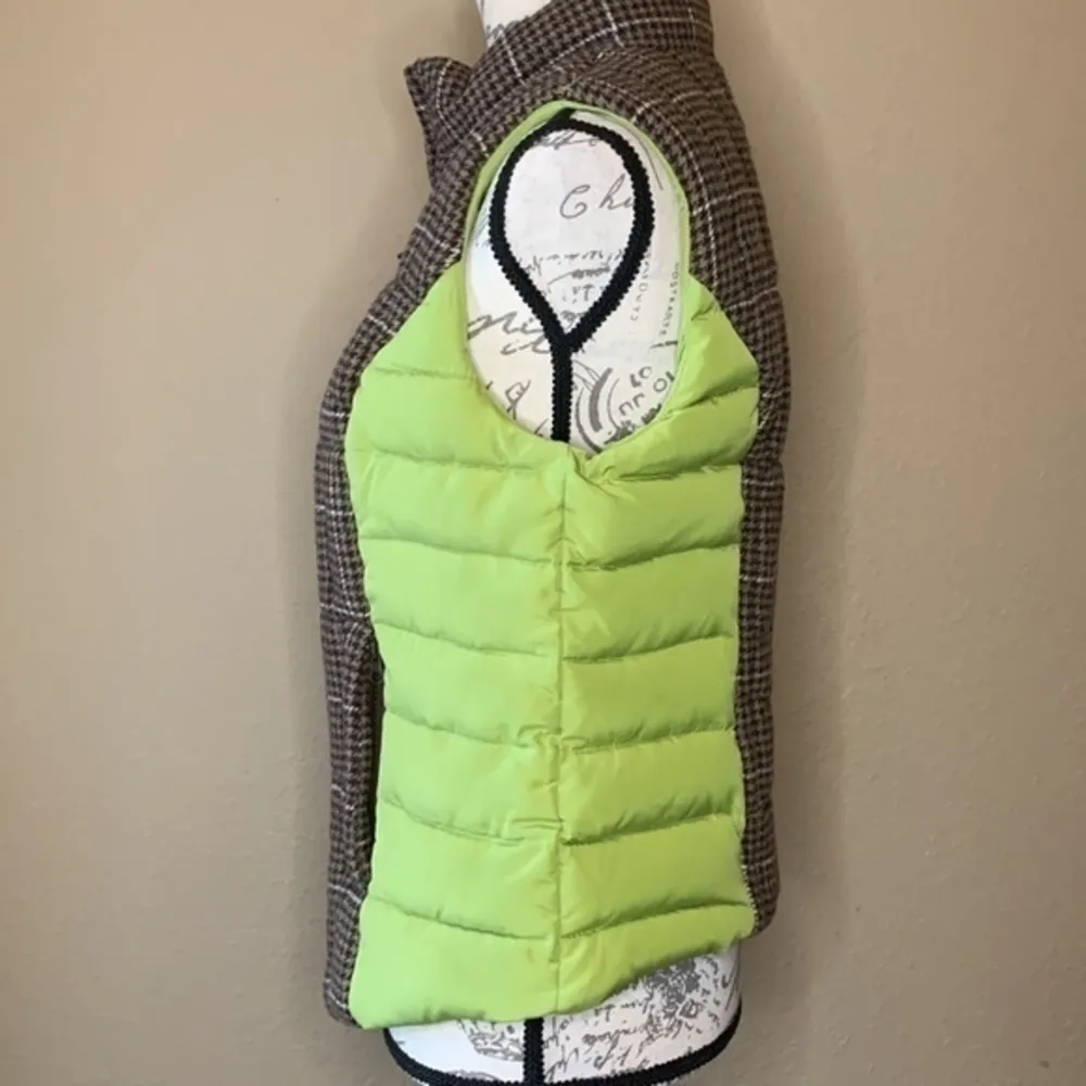 Ruff Hewn quilted vest with wool blend houndstooth accent M - Image 5