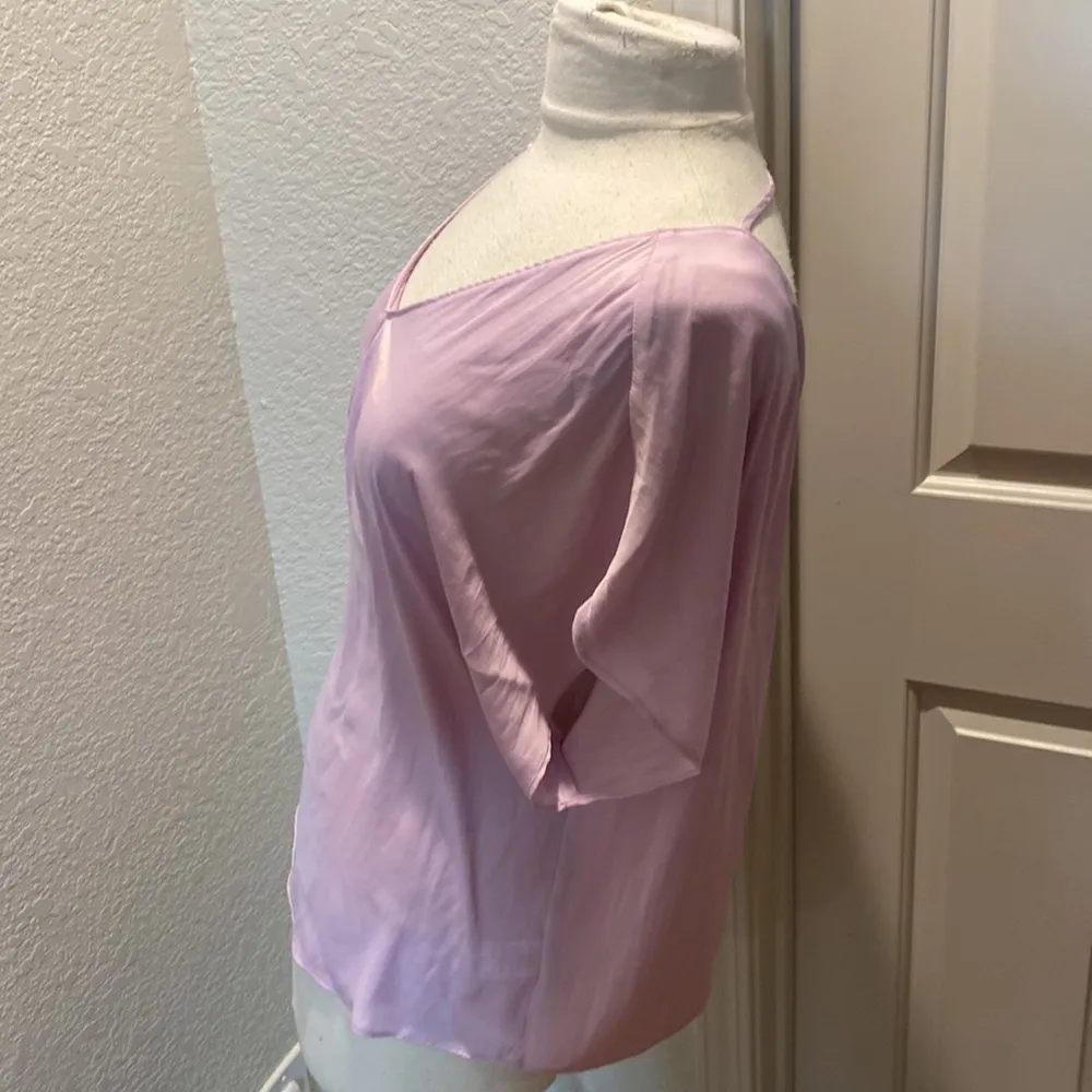 Naked Zebra Lilac Purple Women’s Short Sleeve Drape Blouse Flowy EUC Sz S - Image 29