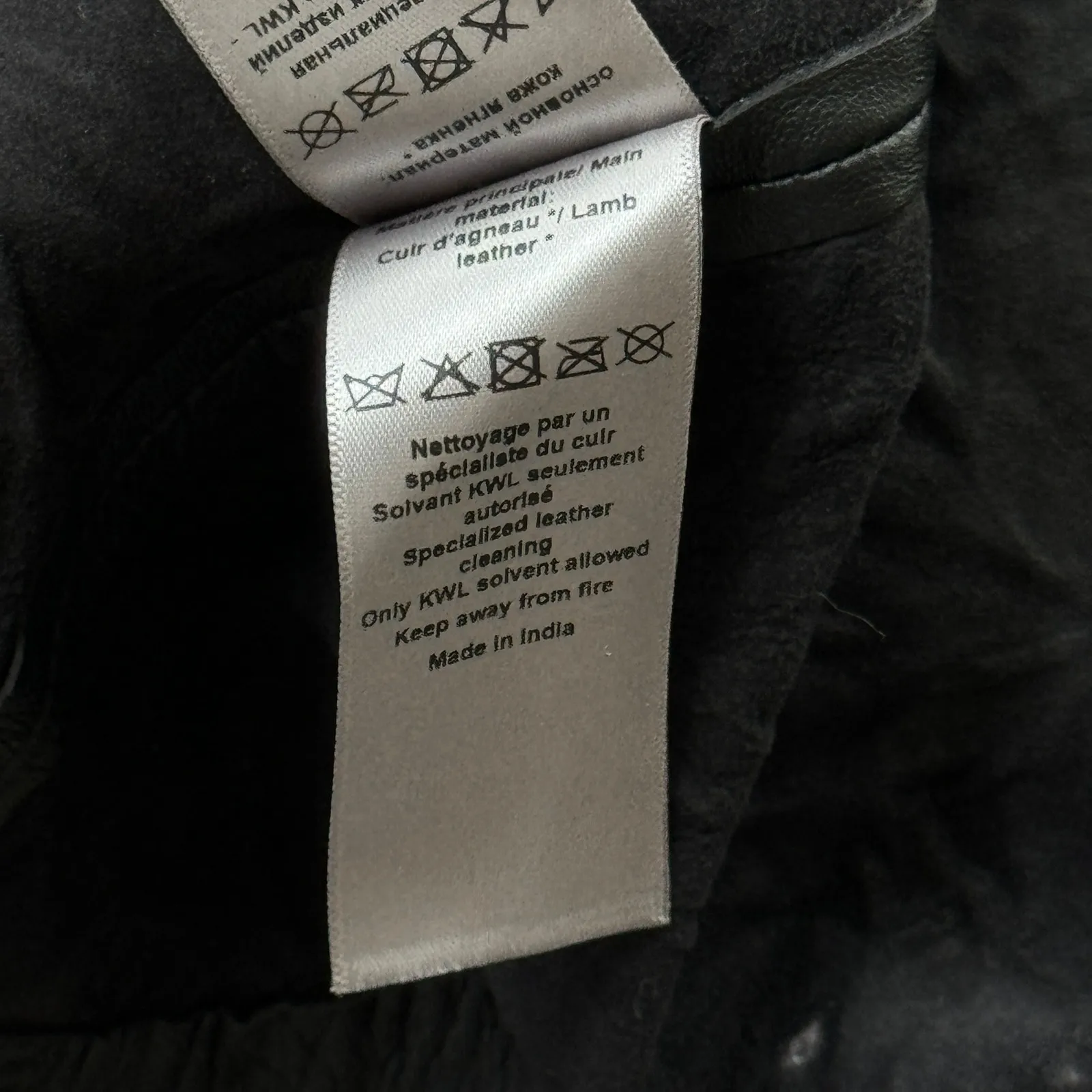 Zadig & Voltaire Rixe Cuir Froisse Crinkle Leather Mini Dress Black Size‎ XS - Image 12