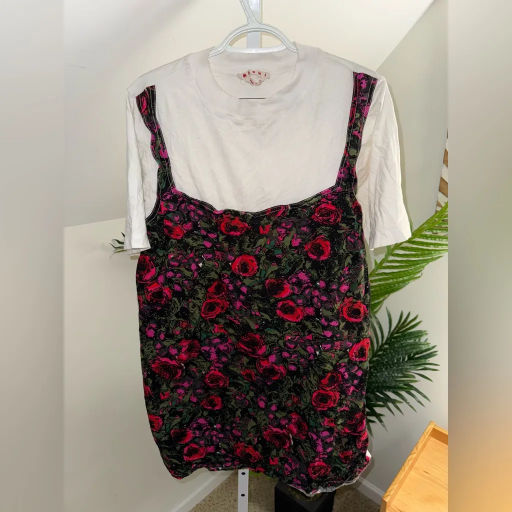 Marni Amarcord Floral Roses Faille T - Image 3
