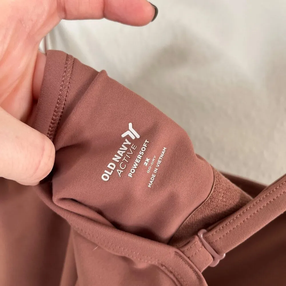 Old Navy  Womens Active PowerSoft go Dry Taupe Brown Jumpsuit Plus Size 2X - Image 4