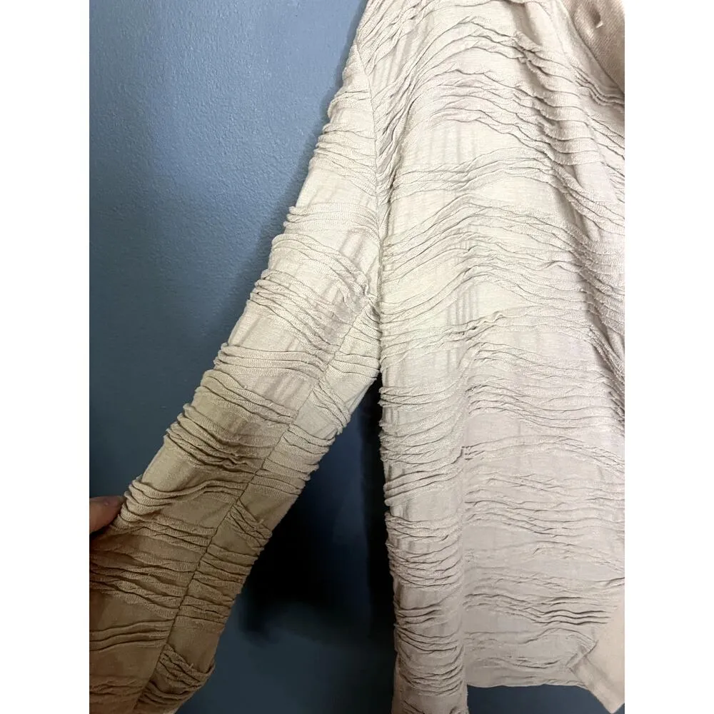 Element Off the Shoulders Cardigan Womens Sz Med/L Oversized Textured Lagenlook Size L - Image 3