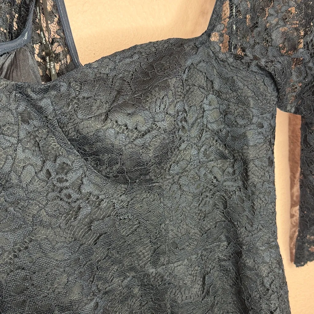 City Chic Lace Athena Dress - Navy. XL (22) - Image 6