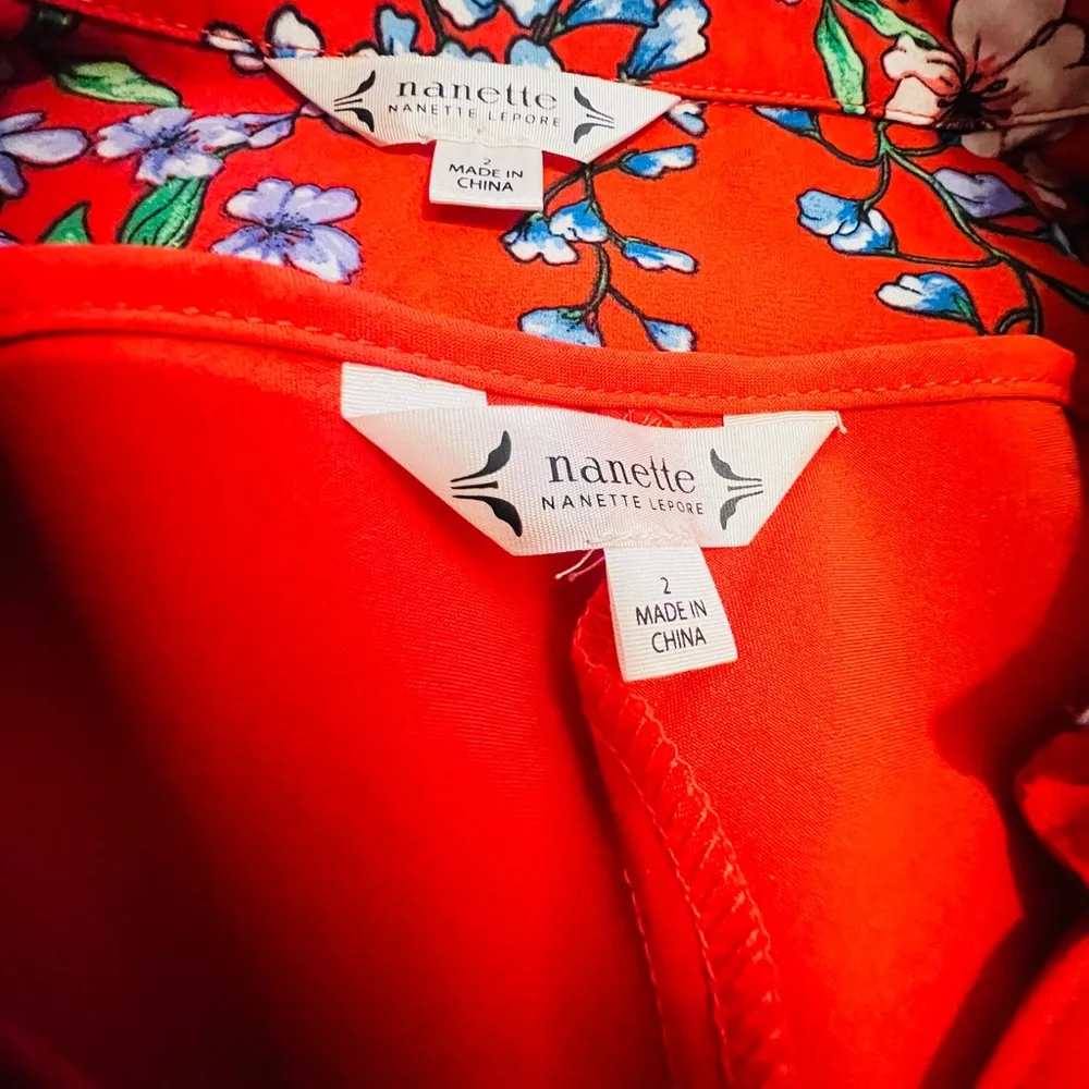 Nanette Lepore Red Floral dress - Image 3