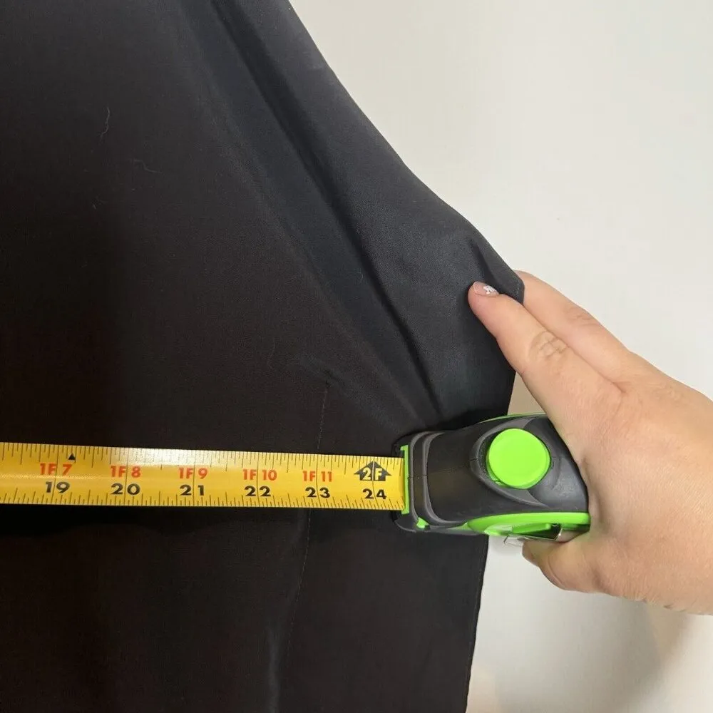 Hatch Maternity One Size Slouchy Satin Black Dress Shoulder Slit - Image 6