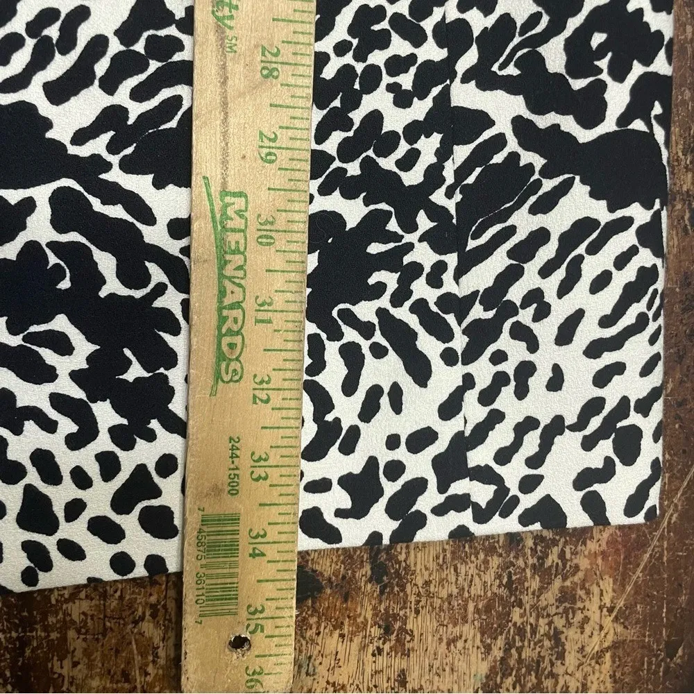 Tibi Animal Print Cap Sleeve Sheath Mini Dress Leather Trim Size 6 - Image 9