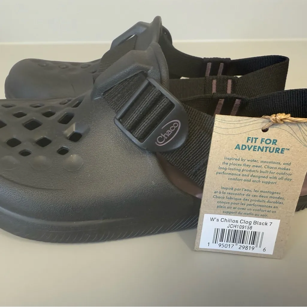 Chaco Performance Footwear‎ Women Size 7 Chillos Clog  Black New outdoors - Image 4
