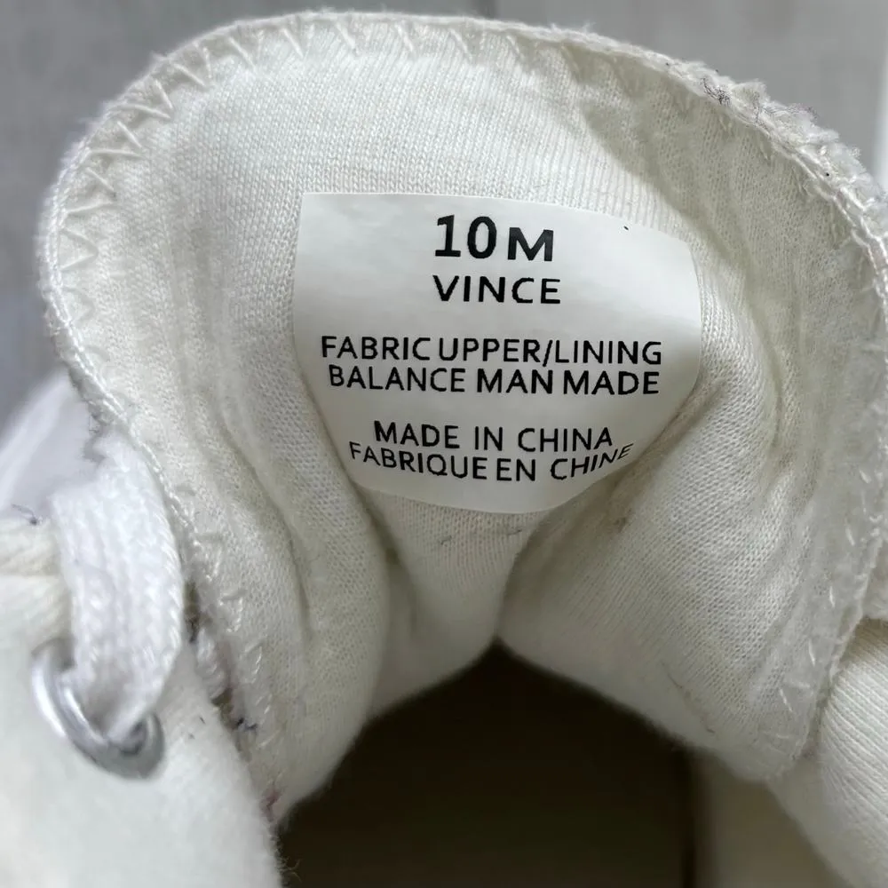 Sincerely Jules White Canvas Vince Sneakers Size 10M - Image 6