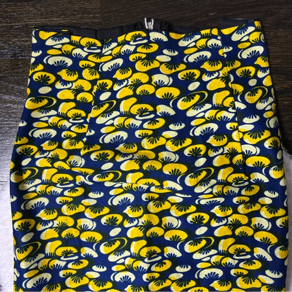 Handmade Yellow and Blue Maxi Skirt - Image 2
