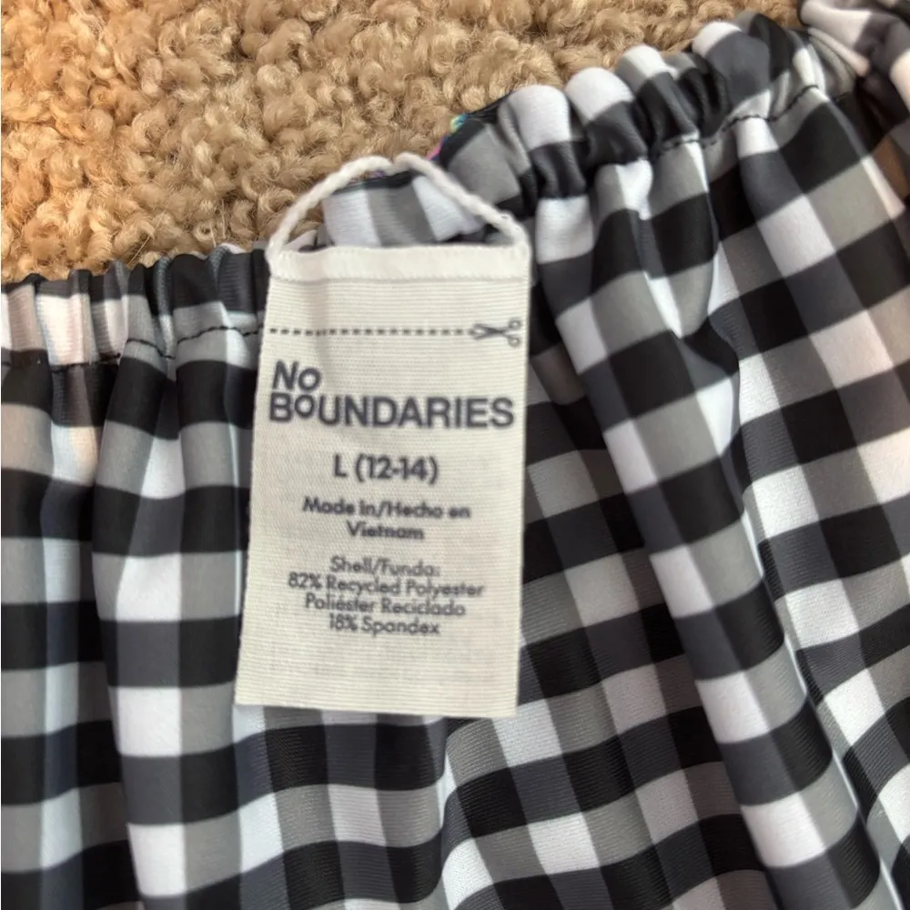 No Boundaries Reversible Paisley and Gingham String Bikini Bottoms Size Large - Image 11