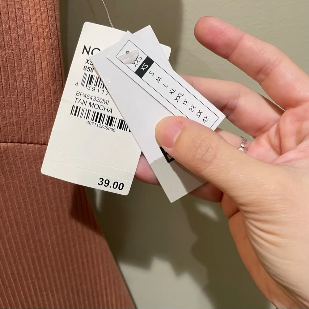 BP Mini Dress Tie Front Tan Mocha Size XS - Image 10