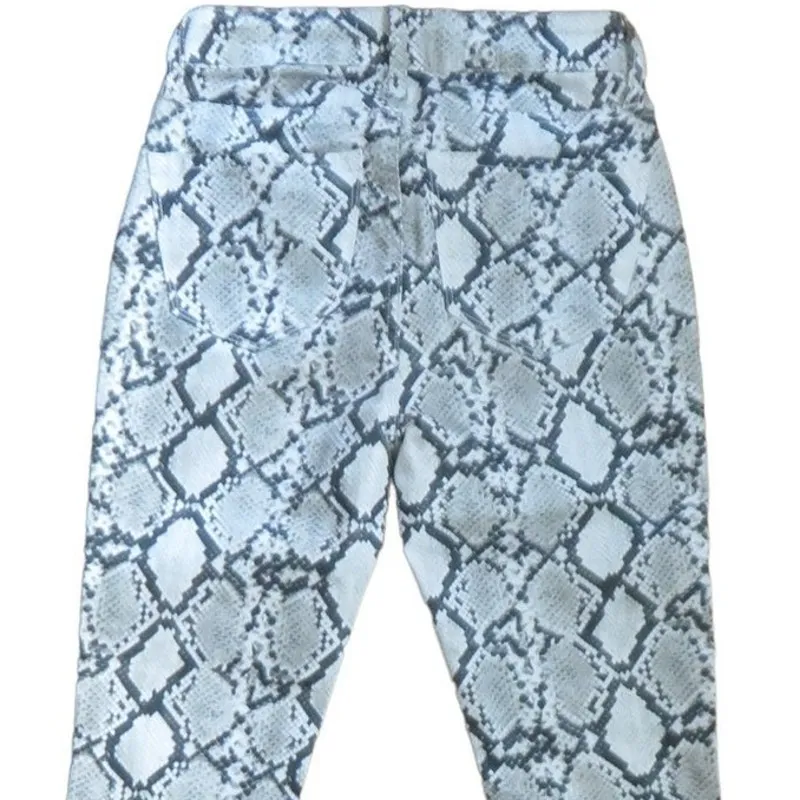 Hammer Animal Print Jeans Mid-Rise Denim Pants Snakeskin Print Size 26 NWOT - Image 4