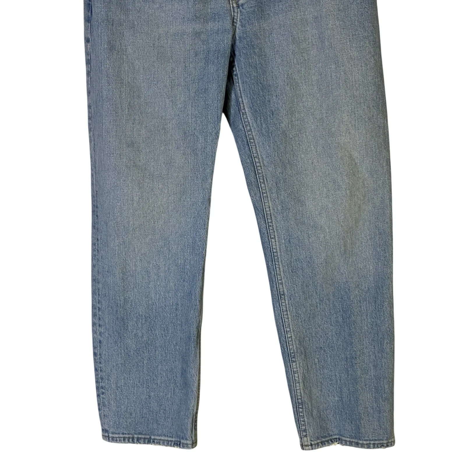 Abercrombie & Fitch Dad High Rise Jeans Womens 2 Light Wash Crossover Waist - Image 4