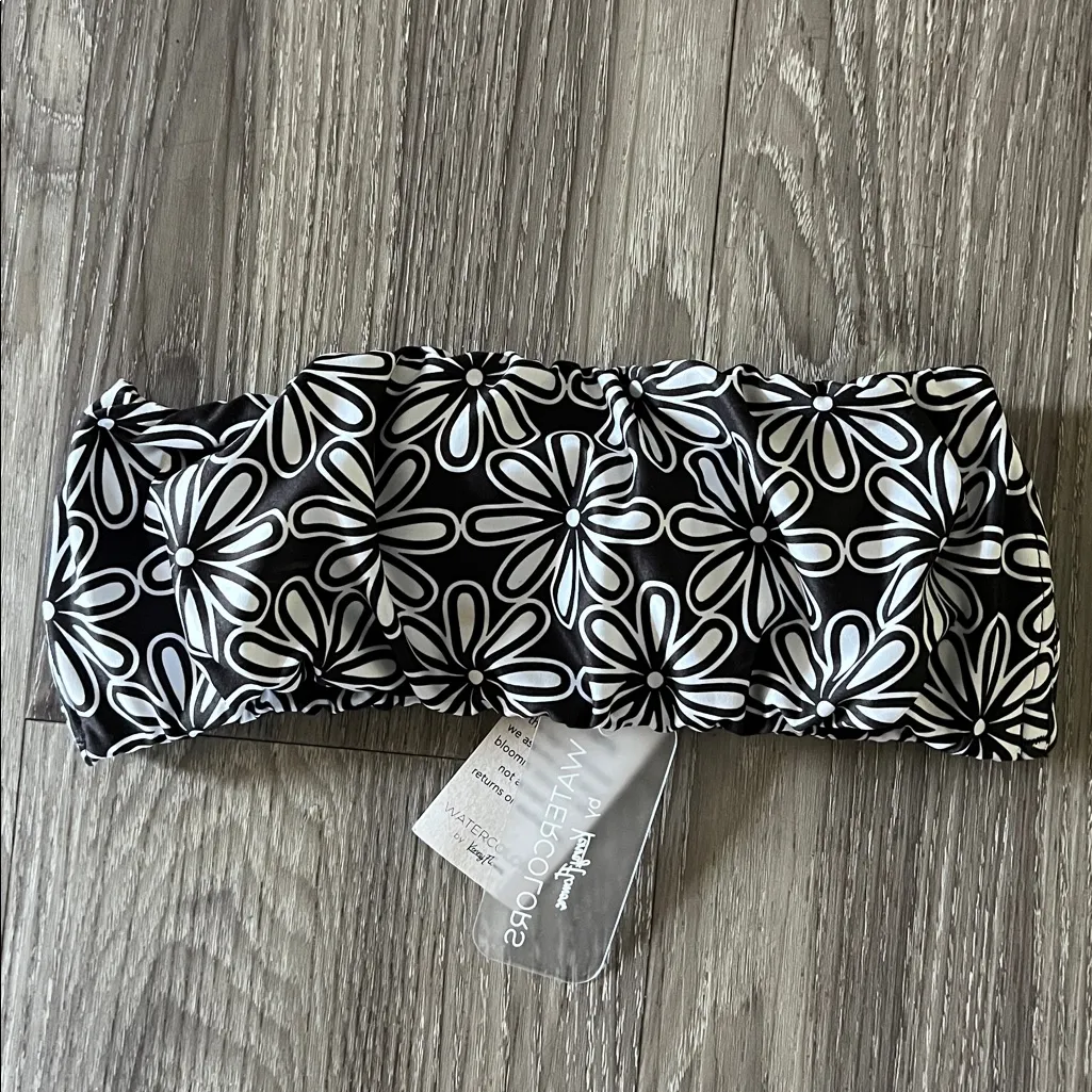 Watercolors Kenny Flowers THE Pedregal
BANDEAU BIKINI TOP Black - Image 5