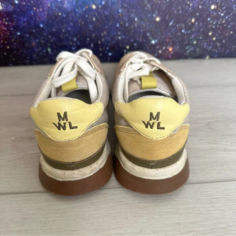 Madewell Kickoff Trainers White Gray Suede Canvas Sneakers Women’s Sz 5 MWL - Image 4