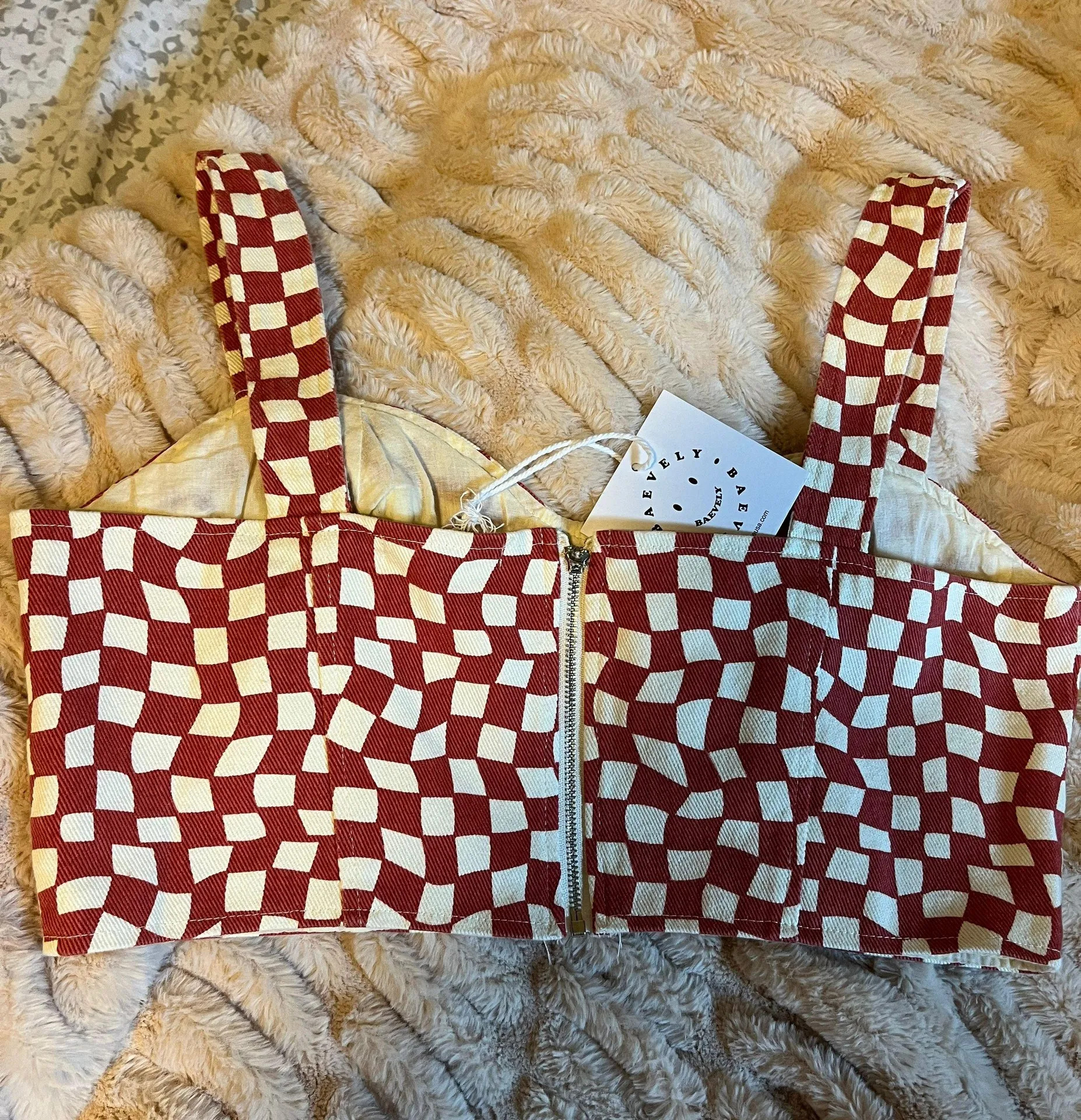 BaeVely Checkered Too Red Size M - Image 4