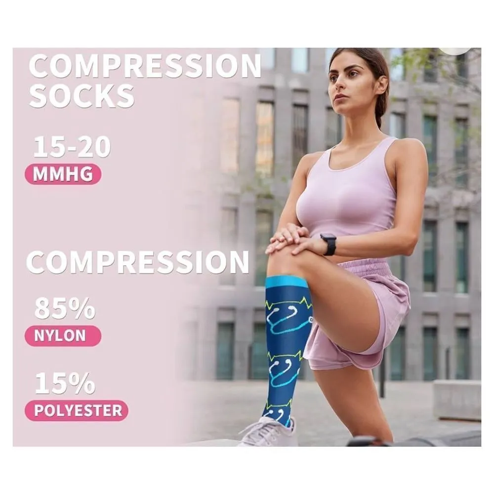 NEW 5 Pairs Copper Compression Socks Circulation L/XL Black Size L - Image 3