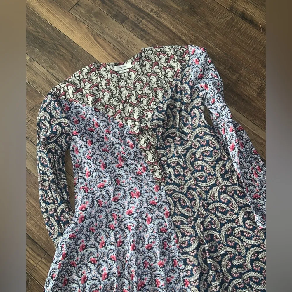 Nwot isabel Marant Etolie Lissande mix print long sleeve dress boho fall casual - Image 8