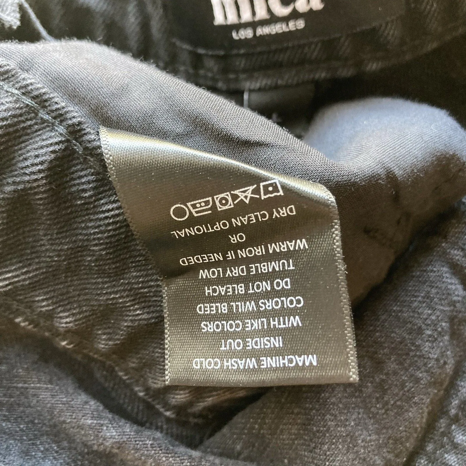 Mica Los Angeles Black Denim Overalls L Distressed Grunge Goth Streetwear Rock Size 34 - Image 13