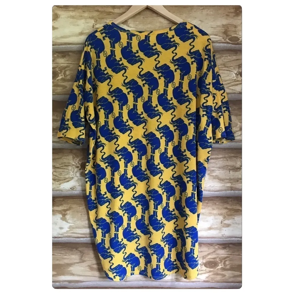 LuLaRoe Irma elephant print high-low tunic top size XS - Image 8