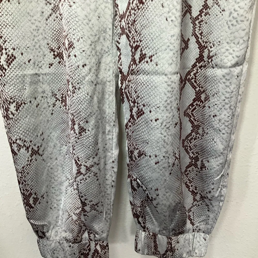 Bishop + Young Anthropologie Serpentine Satin‎ Joggers Women's XS Snakeskin - Image 6