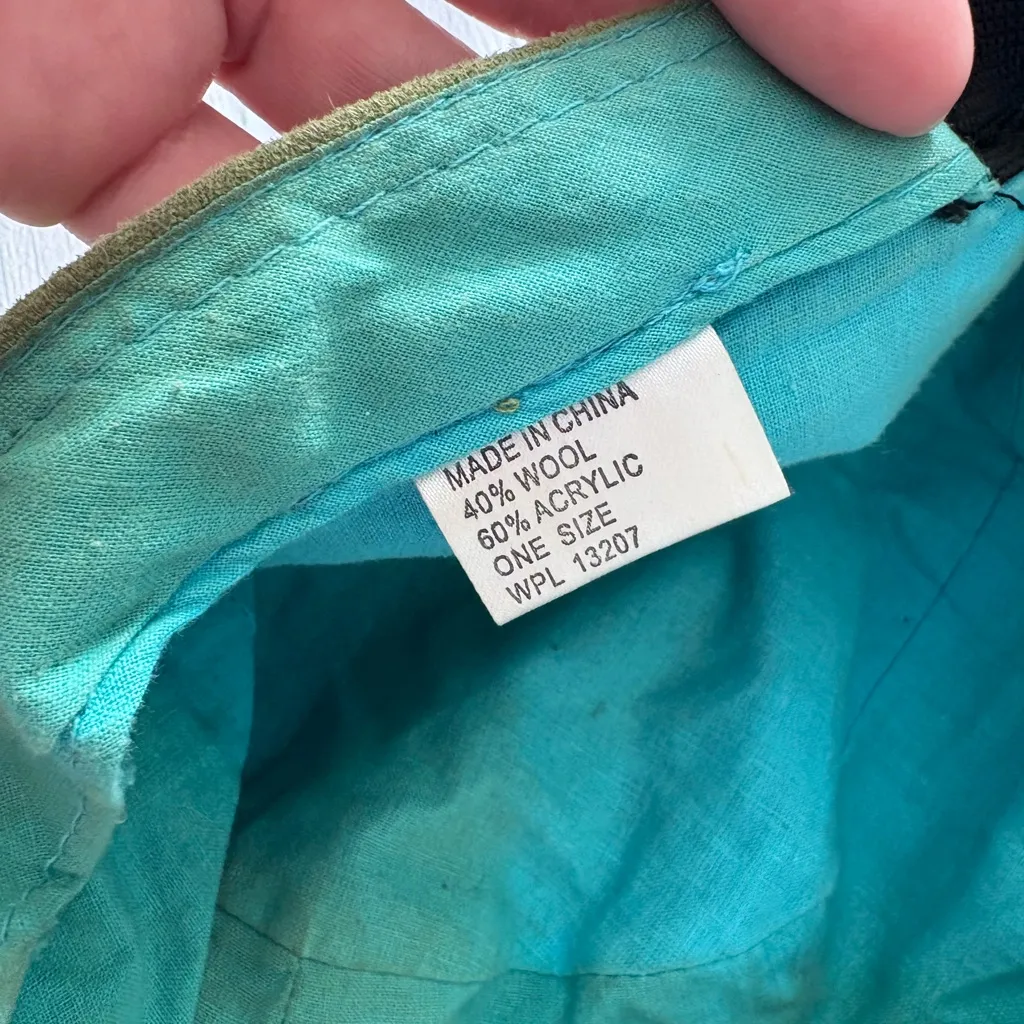 Vintage Speckled Green Tweed Wool Cap Hat - Image 8