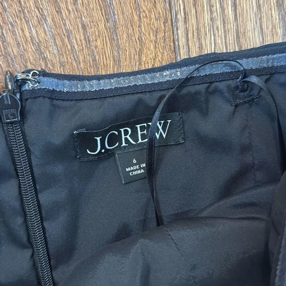 J.Crew strapless black taffeta peplum top size 6 Black - Image 5