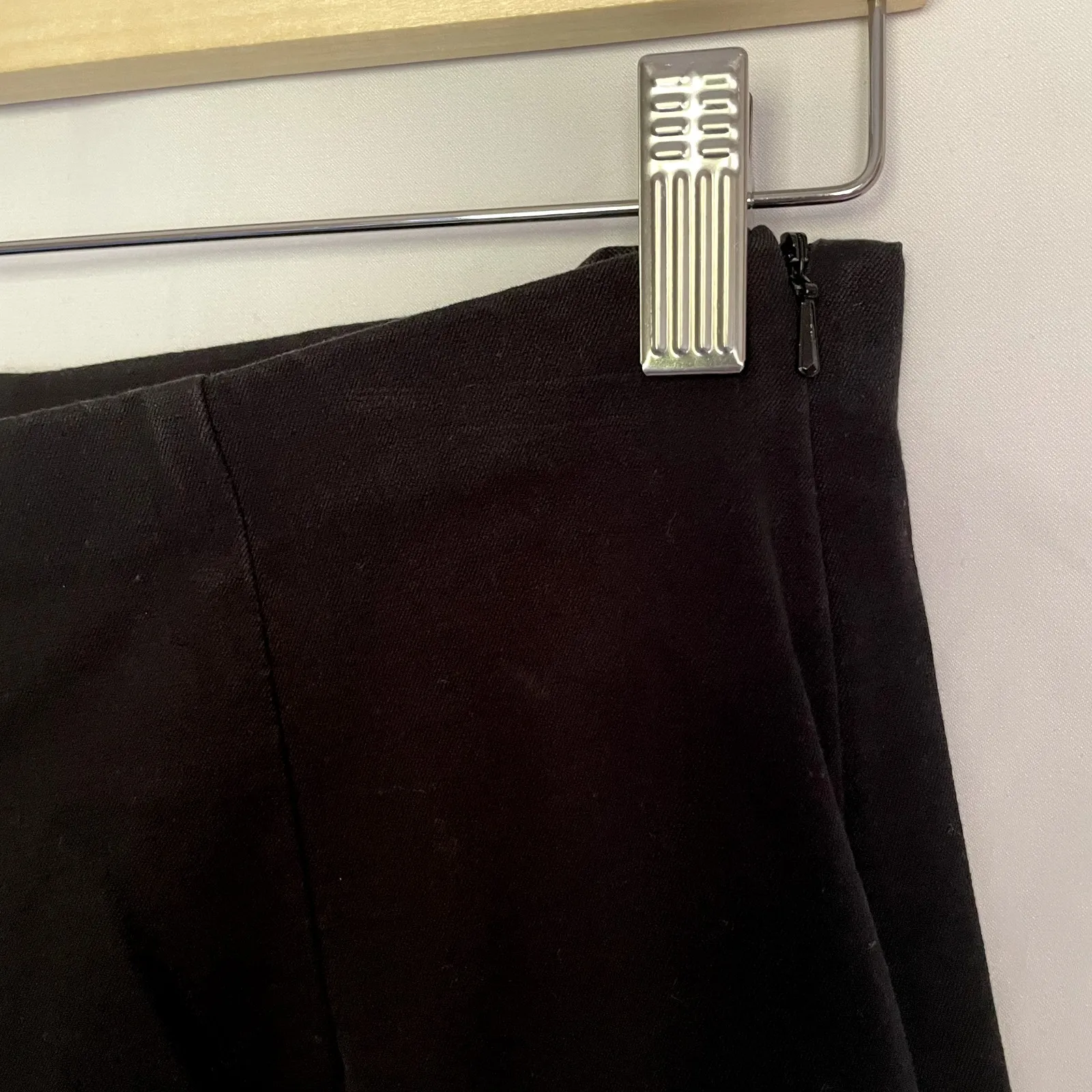 Eddie Bauer stretch black trousers women's pants size 6 cotton side zip comfort - Image 2