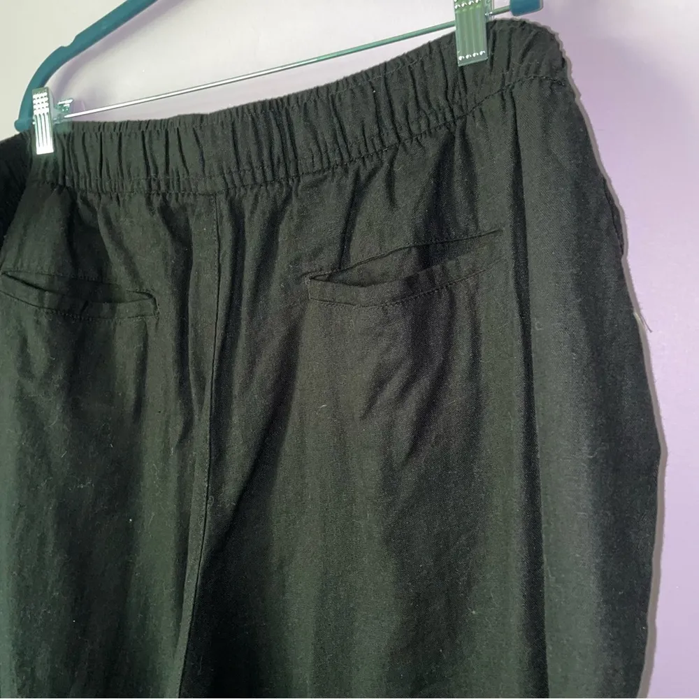 NEW Old Navy Size 3X Black Linen Pants Lagenlook Beach Vacation - Image 6