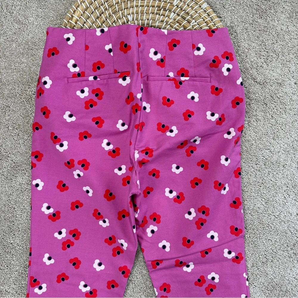 Boden Women’s Sorrento Kensington Floral Pants Trousers Mid Rise Stretch Pink 6R Size 6 - Image 8