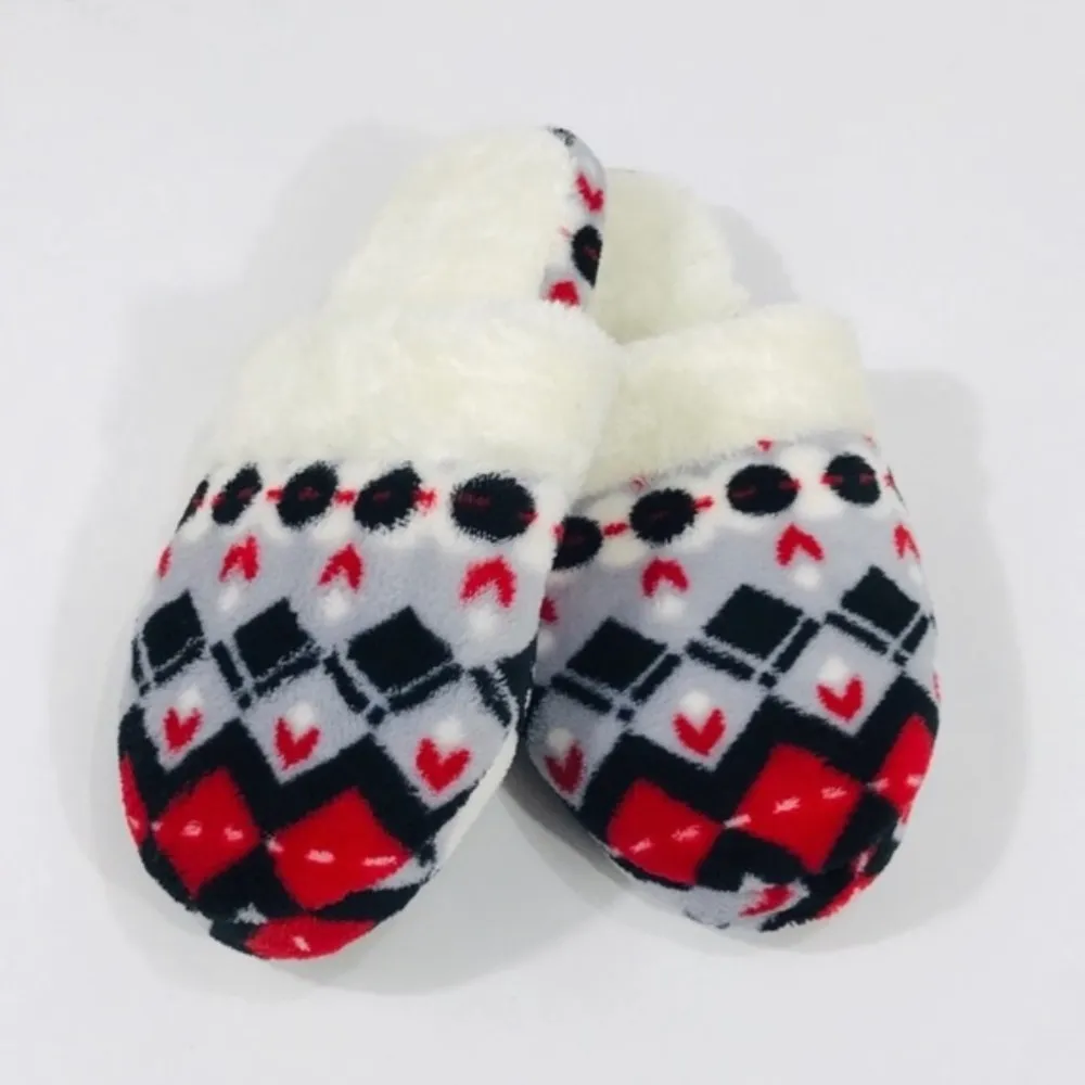 Vera Bradley  Penguin Intarsia Slippers Red Navy Large 9-10 - Image 4