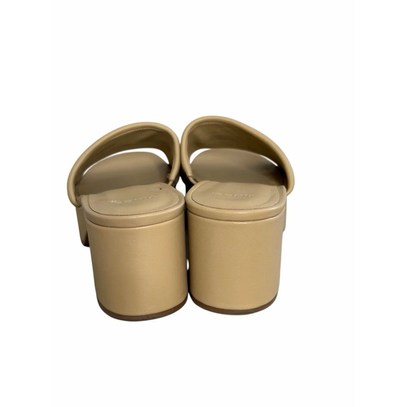 Vince Leather Slide Sandal Size 7US Chunky Block Heel - Image 5