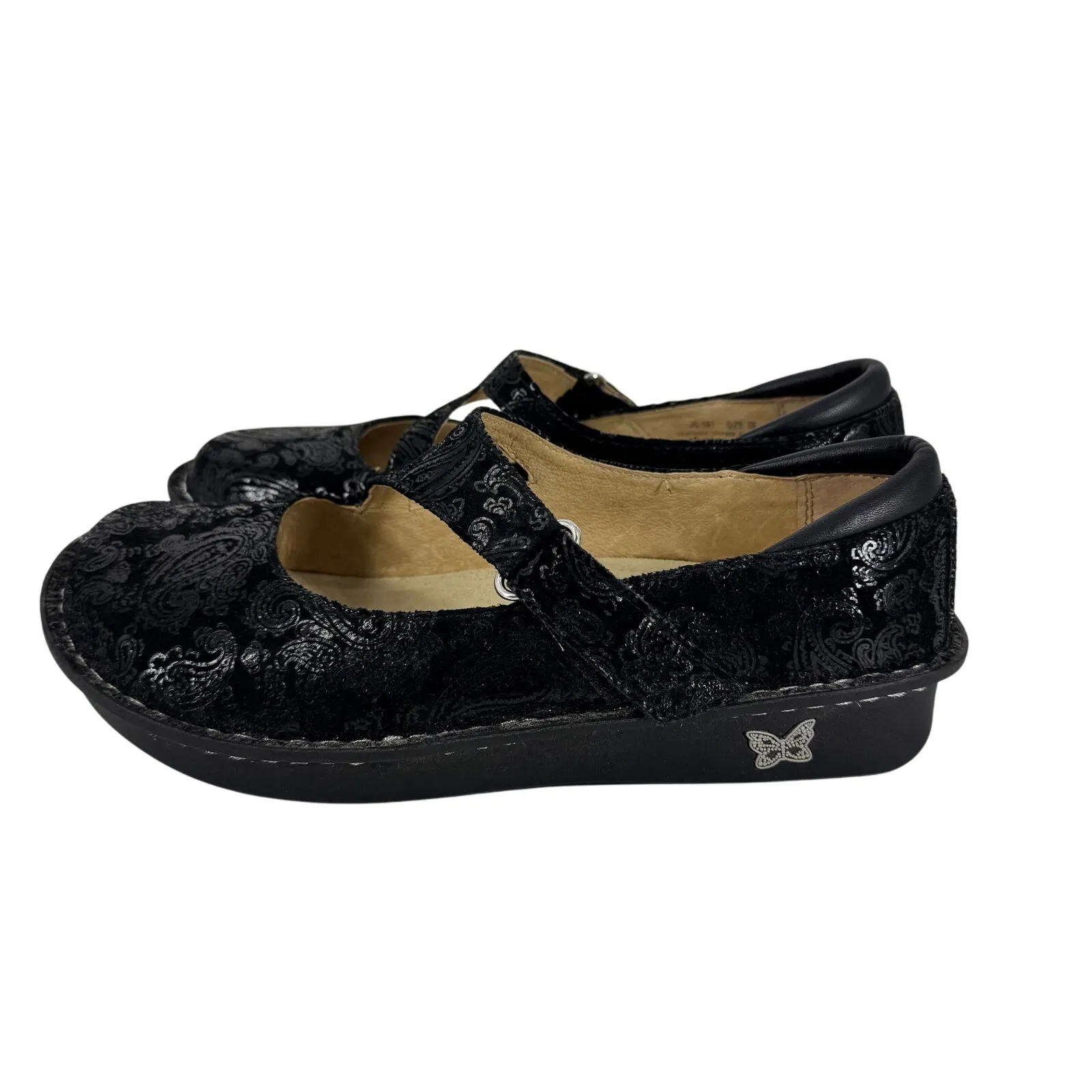 Alegria Jill Black Dottie Mary Jane Comfort Shoes Size 8 - Image 2