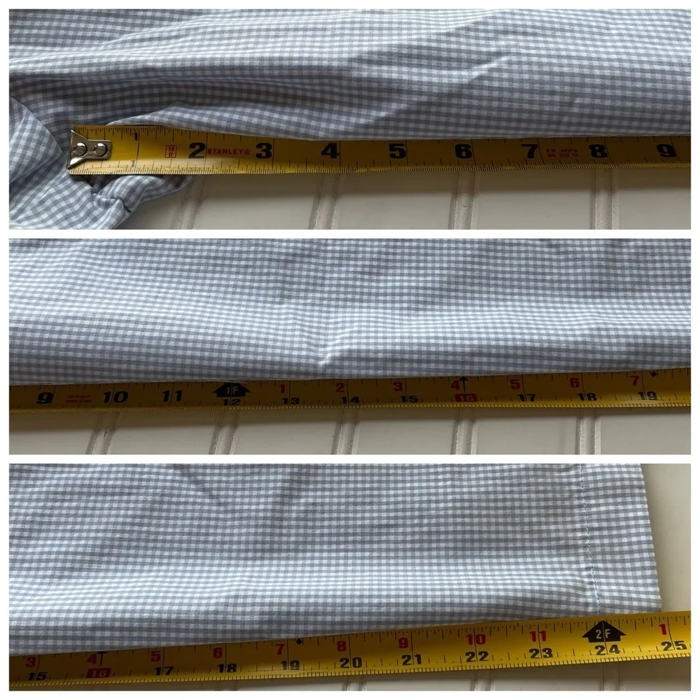 Lands End Chino Trouser Pant China Blue Size 8 Gingham Vintage NWT Cropped 76180 - Image 5