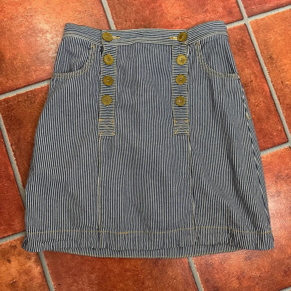 Pilcro Railroad Stripe Mini Skirt Size - Image 2