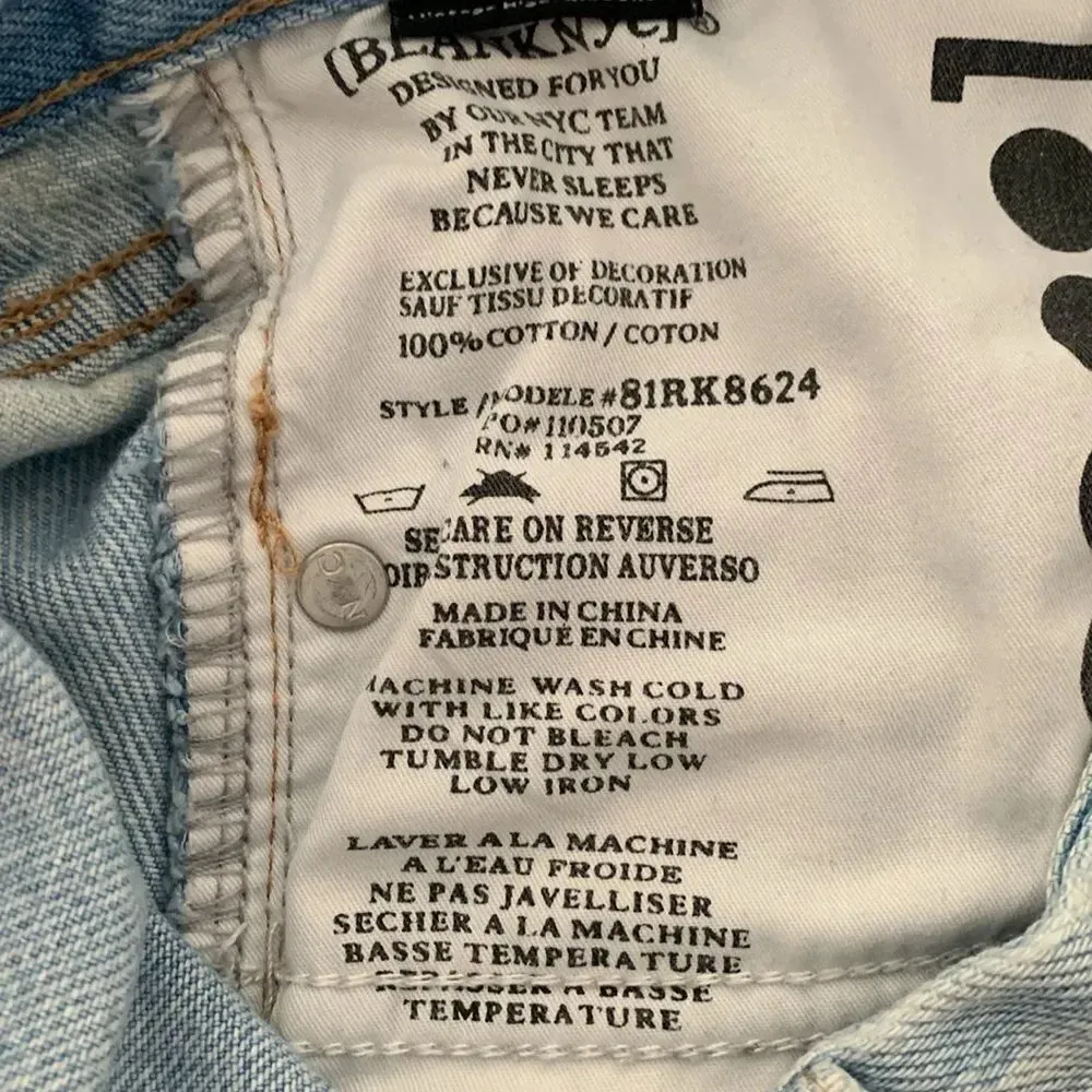 Blank The Barrow Diamond Patch Denim Shorts - Image 6