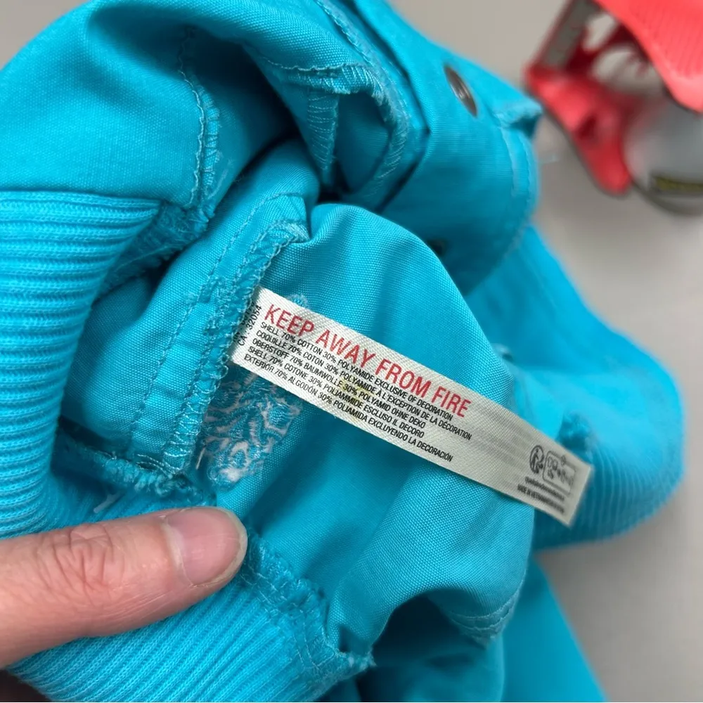 Free People FP Movement Teal Blue Mesmerize Me Cargo Pants Logo Trim Small NWT - Image 9