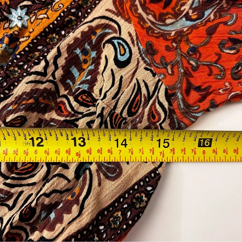 Free People Rosalie Wrap Top long sleeve asymmetric indie hippie festival floral - Image 6