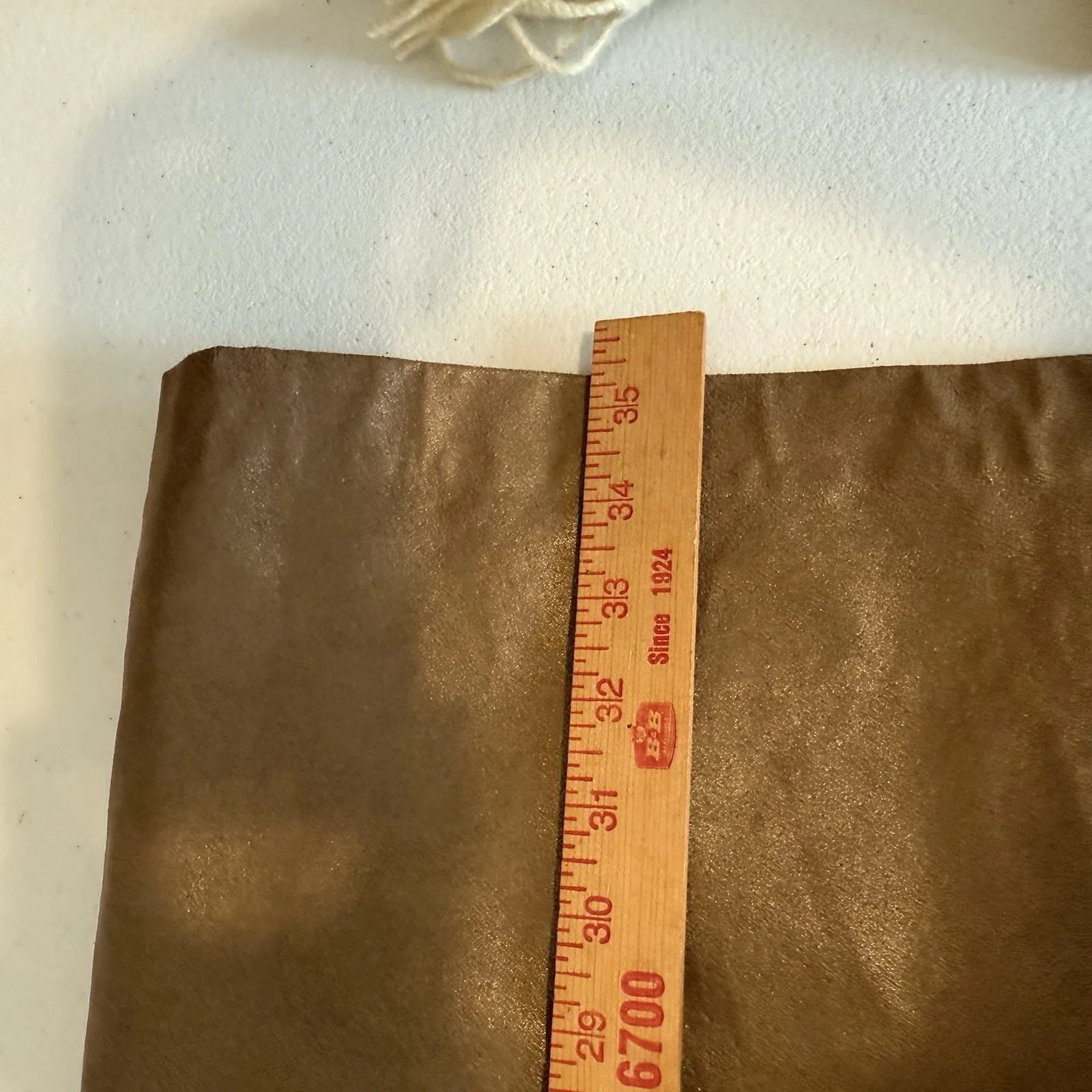 Badgley Mischka "Belle Sleeveless brown Gold Genuine Leather Dress Sz 12 Elegant - Image 10