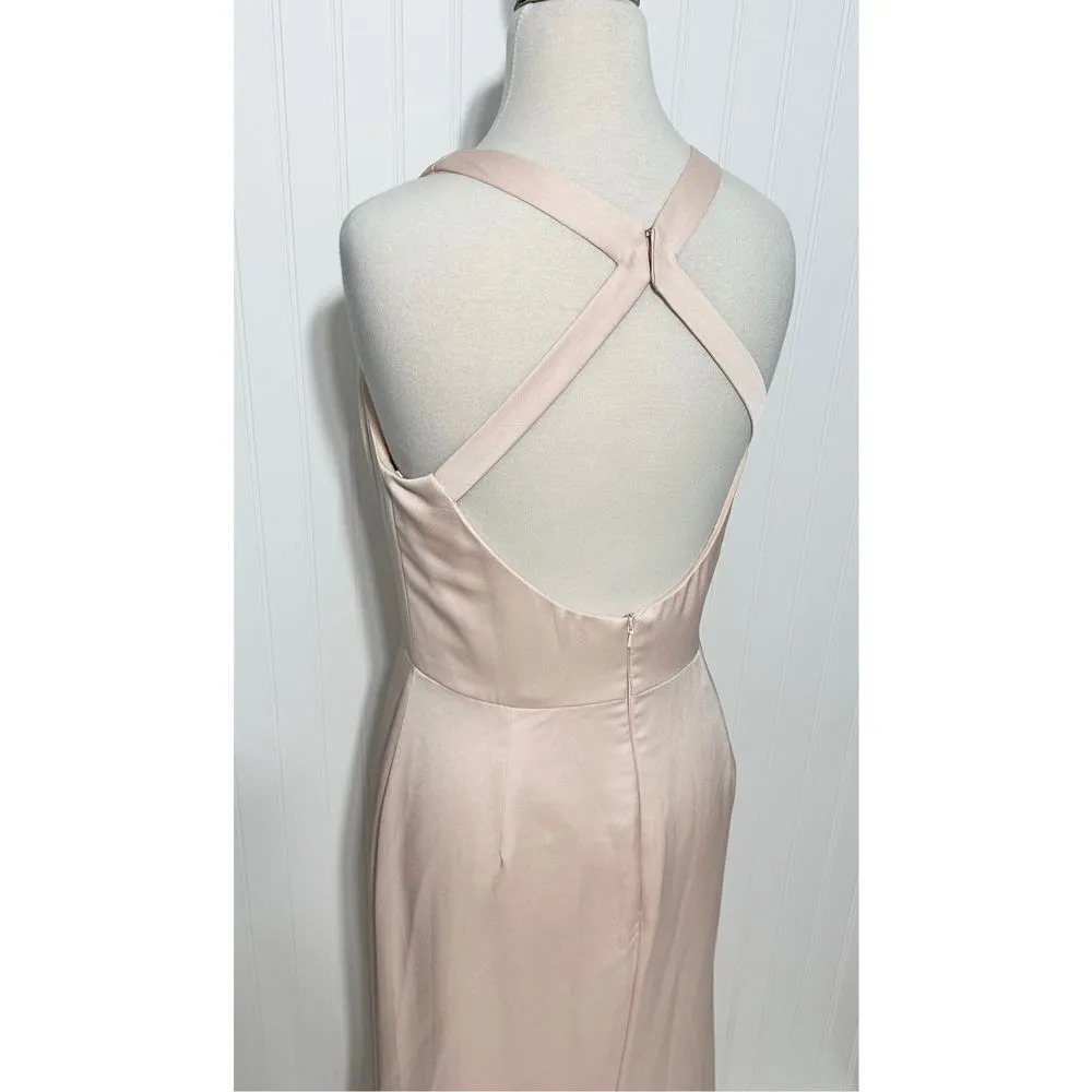 Hayley Paige Occasions 52003 Bridesmaids Gown Dress Sleeveless Pink Size‎ 10 - Image 14